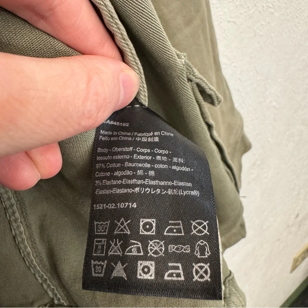 Scotch & Soda Olive Green Military Utility Jacket Size 3 (Petite)